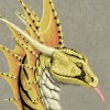 Gold wyvern design